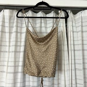 Nudie Patootie Brown Polka Dot Blouse